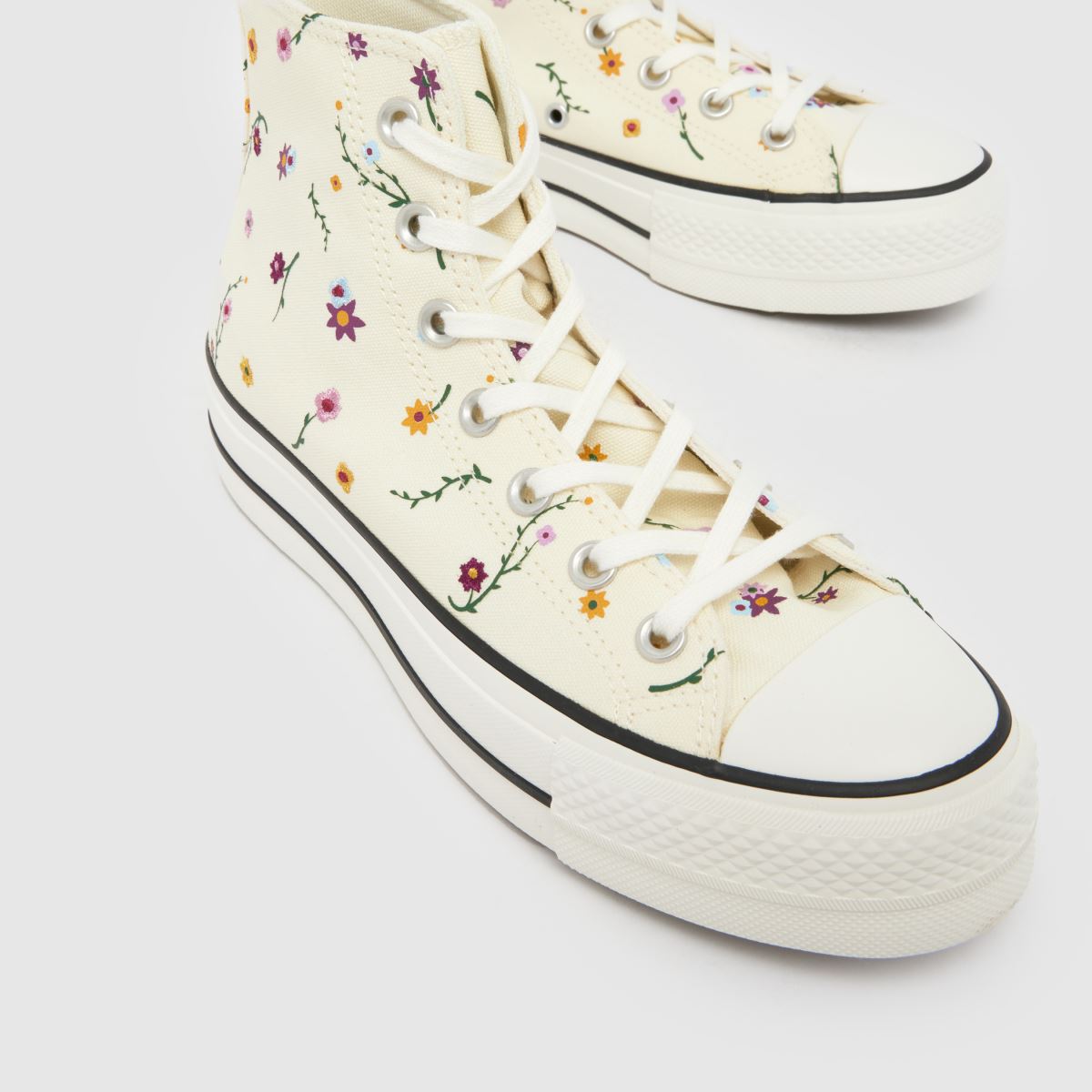 Converse  All Star Lift Hi in Off-White Multi Converse  All Star Lift Hi in Off-White Multi