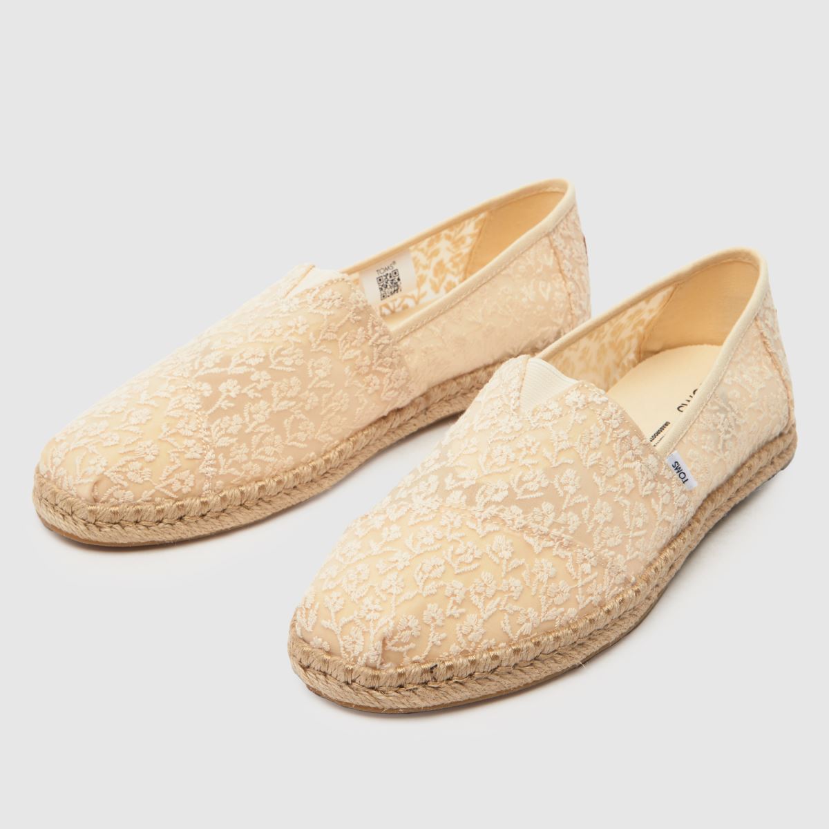 TOMS  Alpargata Floral Lace in Natural TOMS  Alpargata Floral Lace in Natural