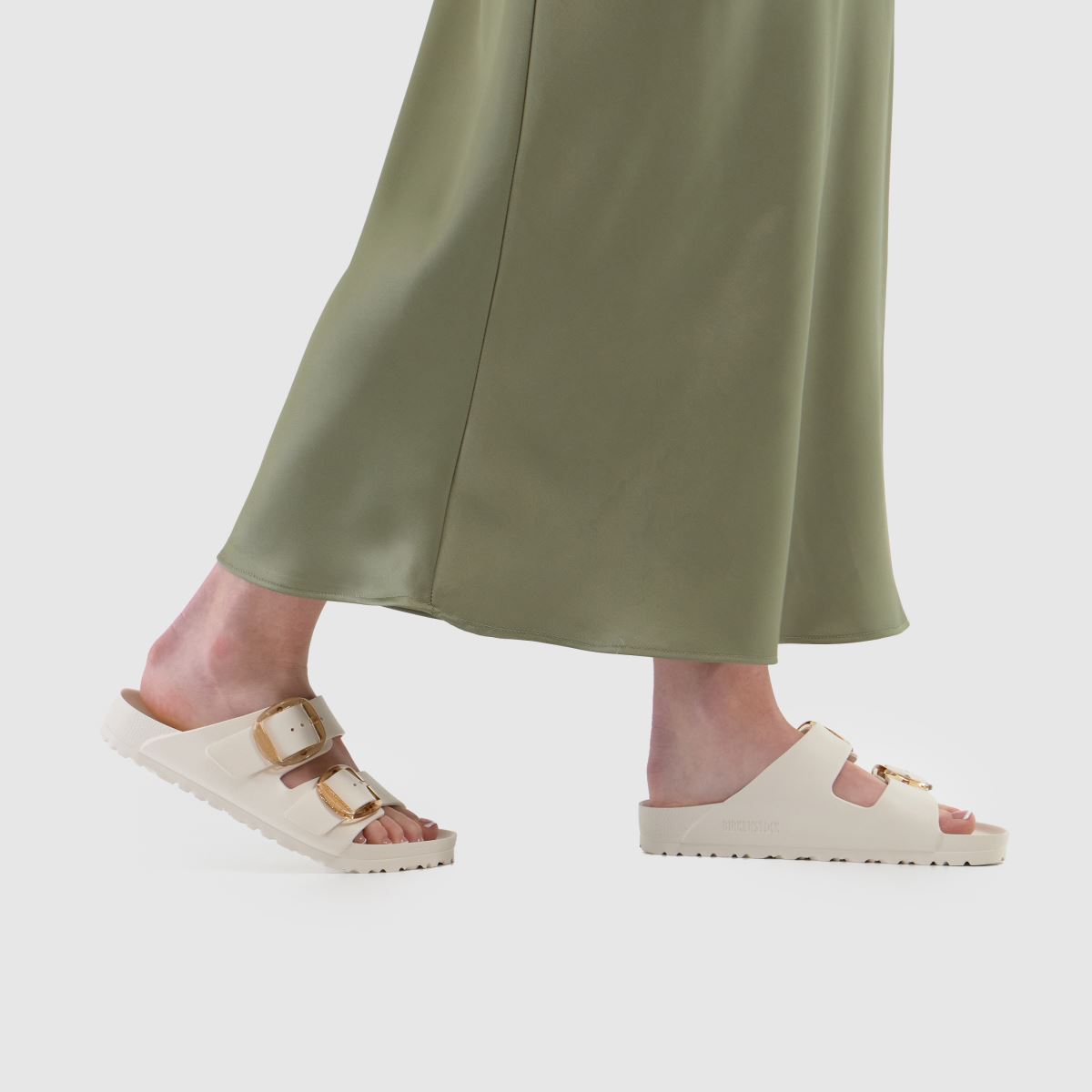 BIRKENSTOCK  Arizona EVA Big Buckle in White BIRKENSTOCK  Arizona EVA Big Buckle in White