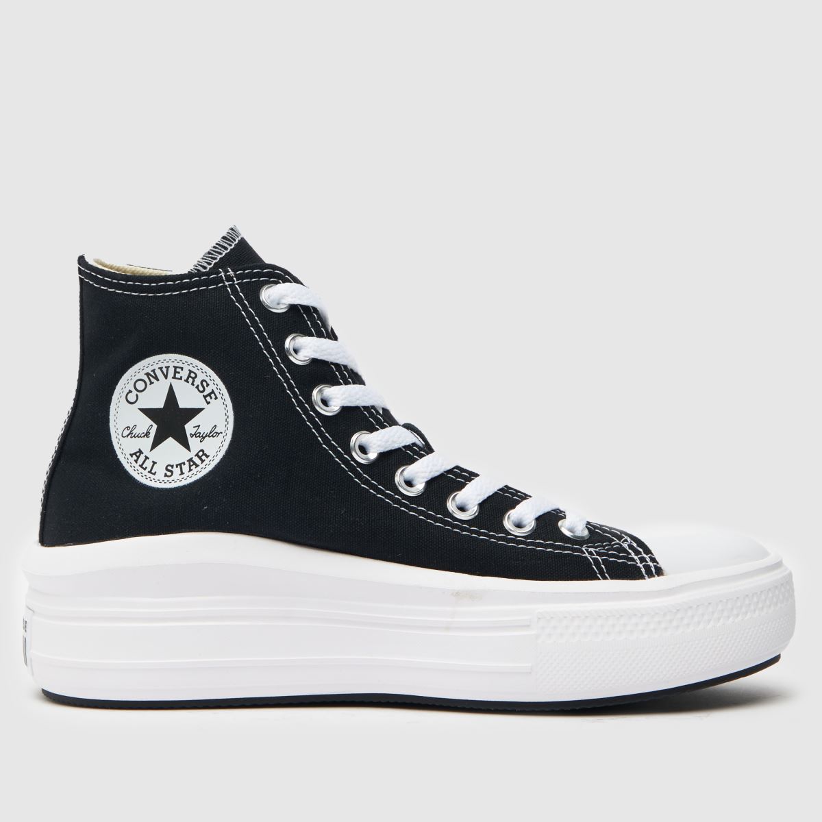 Converse  All Star Move Hi in Black & White Converse  All Star Move Hi in Black & White