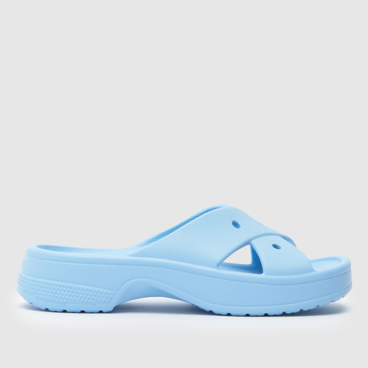 Crocs  Cross Strap Slide in Blue Crocs  Cross Strap Slide in Blue
