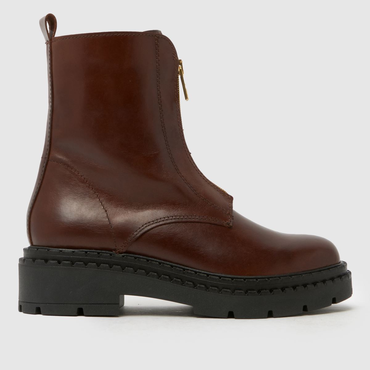 schuh  Amber Leather Zip in Brown schuh  Amber Leather Zip in Brown