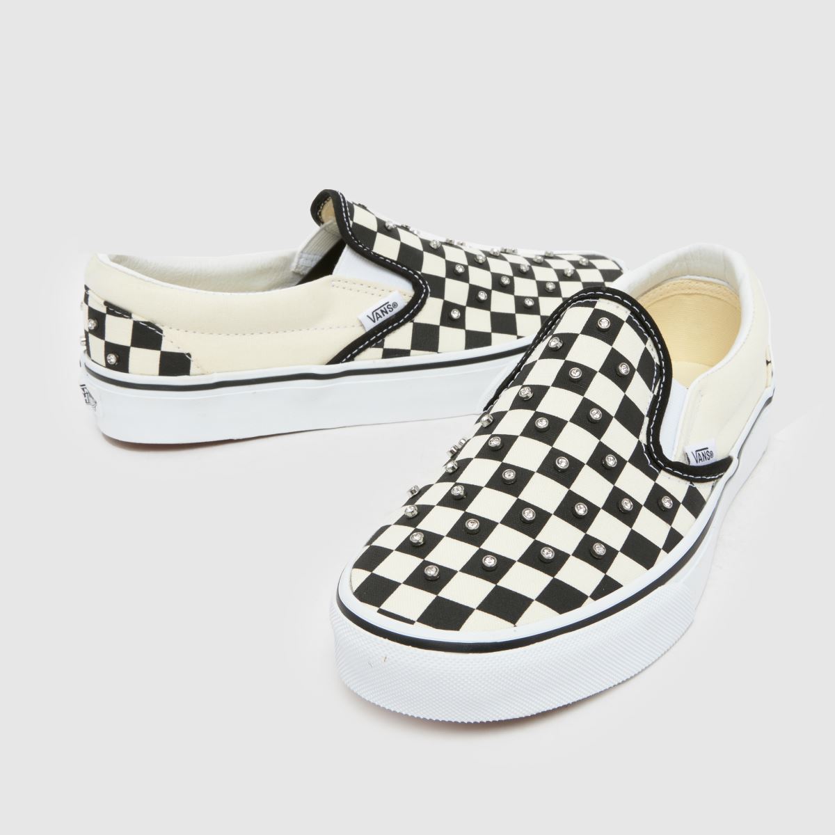 Vans  Classic Slip-on Rhinestone in Black & White Vans  Classic Slip-on Rhinestone in Black & White