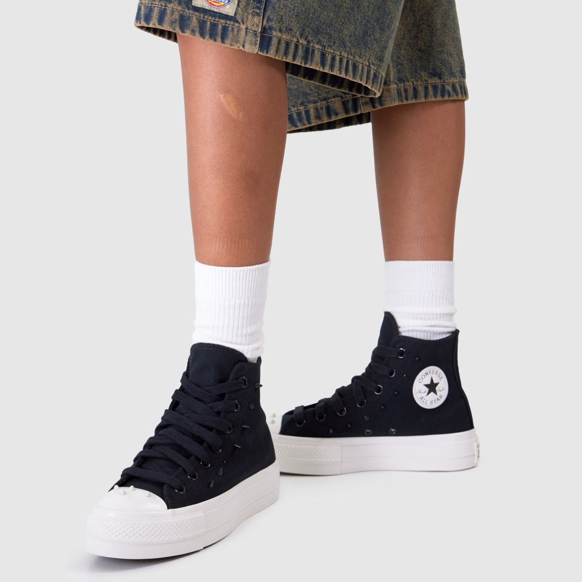 Converse  All Star Lift Hi in Black & White Converse  All Star Lift Hi in Black & White