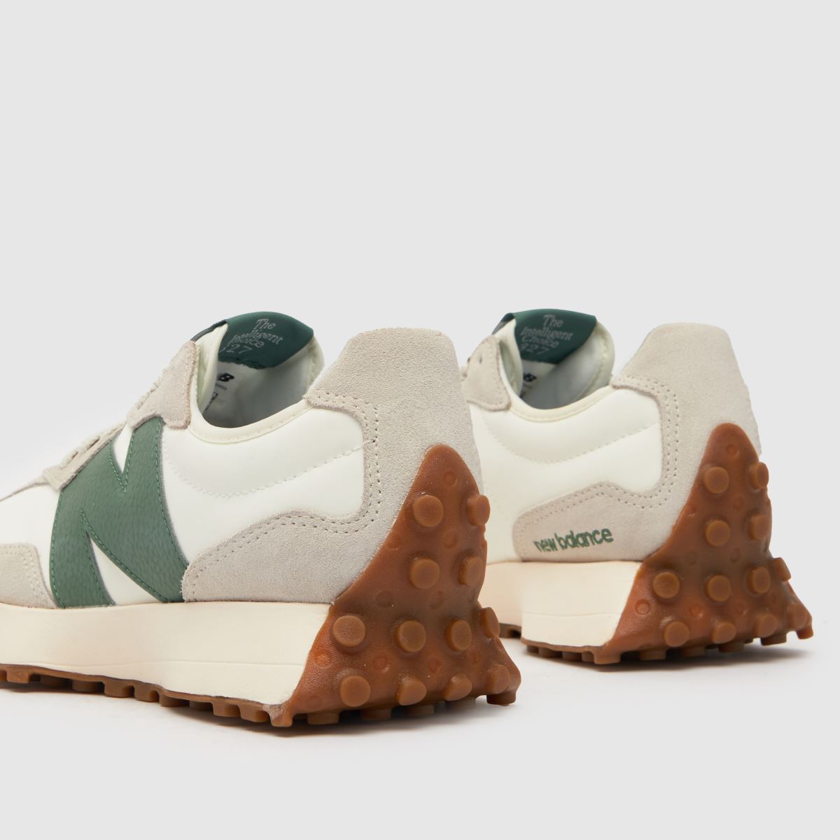 New Balance  327 in White & Green New Balance  327 in White & Green
