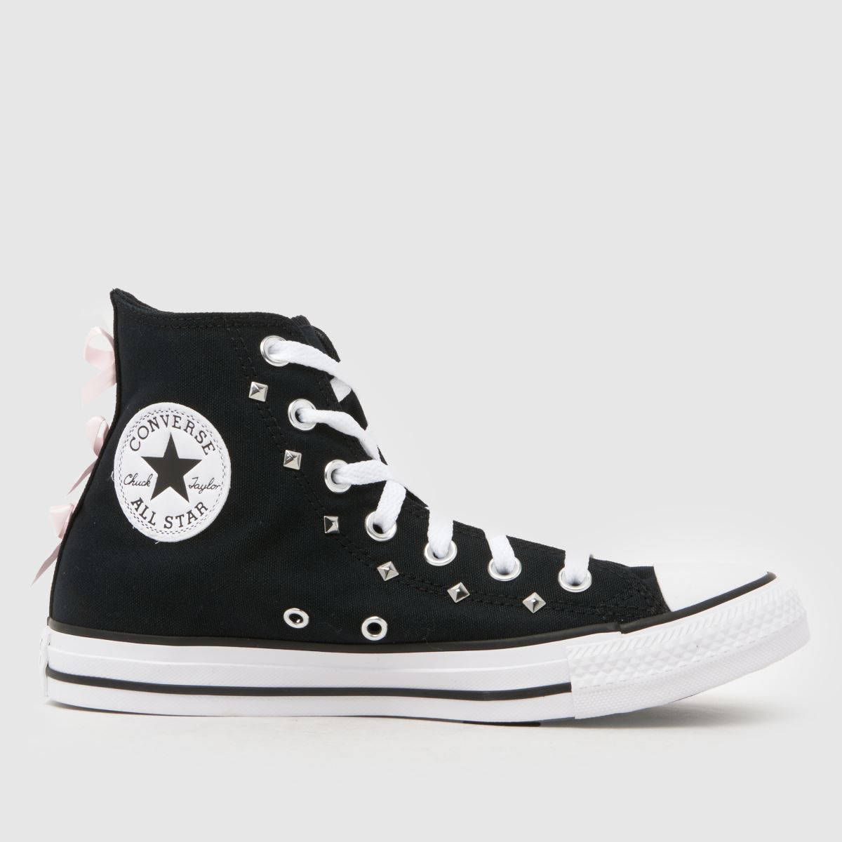 Converse  All Star Hi in Black & pink Converse  All Star Hi in Black & pink