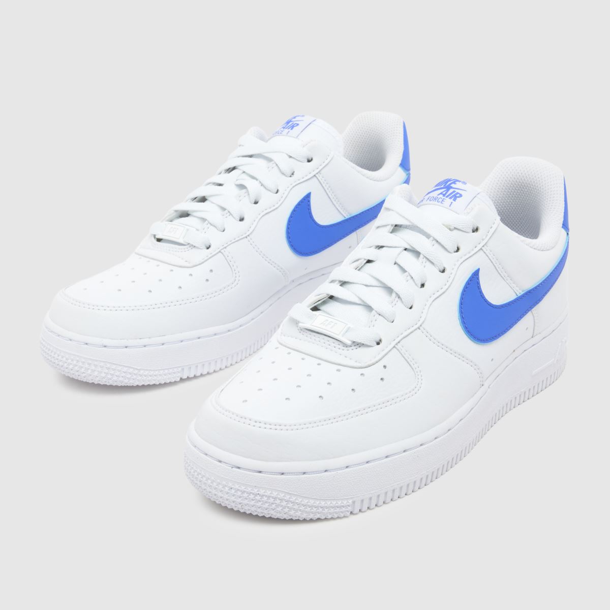 Nike  Air Force 1 in White & Blue Nike  Air Force 1 in White & Blue