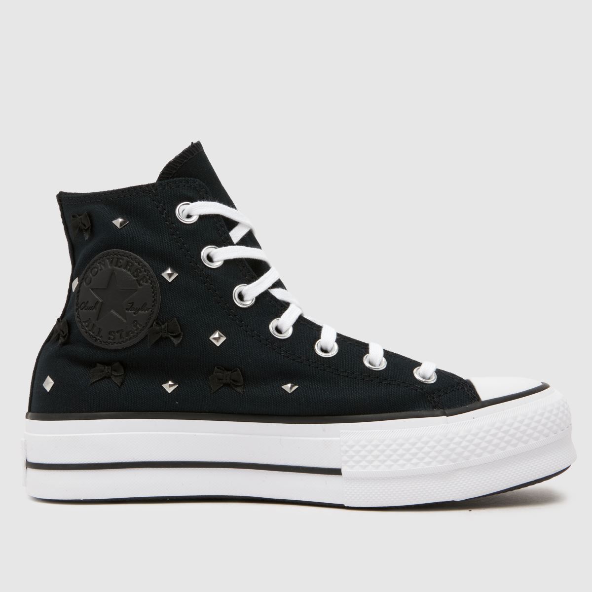 Converse  All Star Lift Hi Stud in Black & White Converse  All Star Lift Hi Stud in Black & White