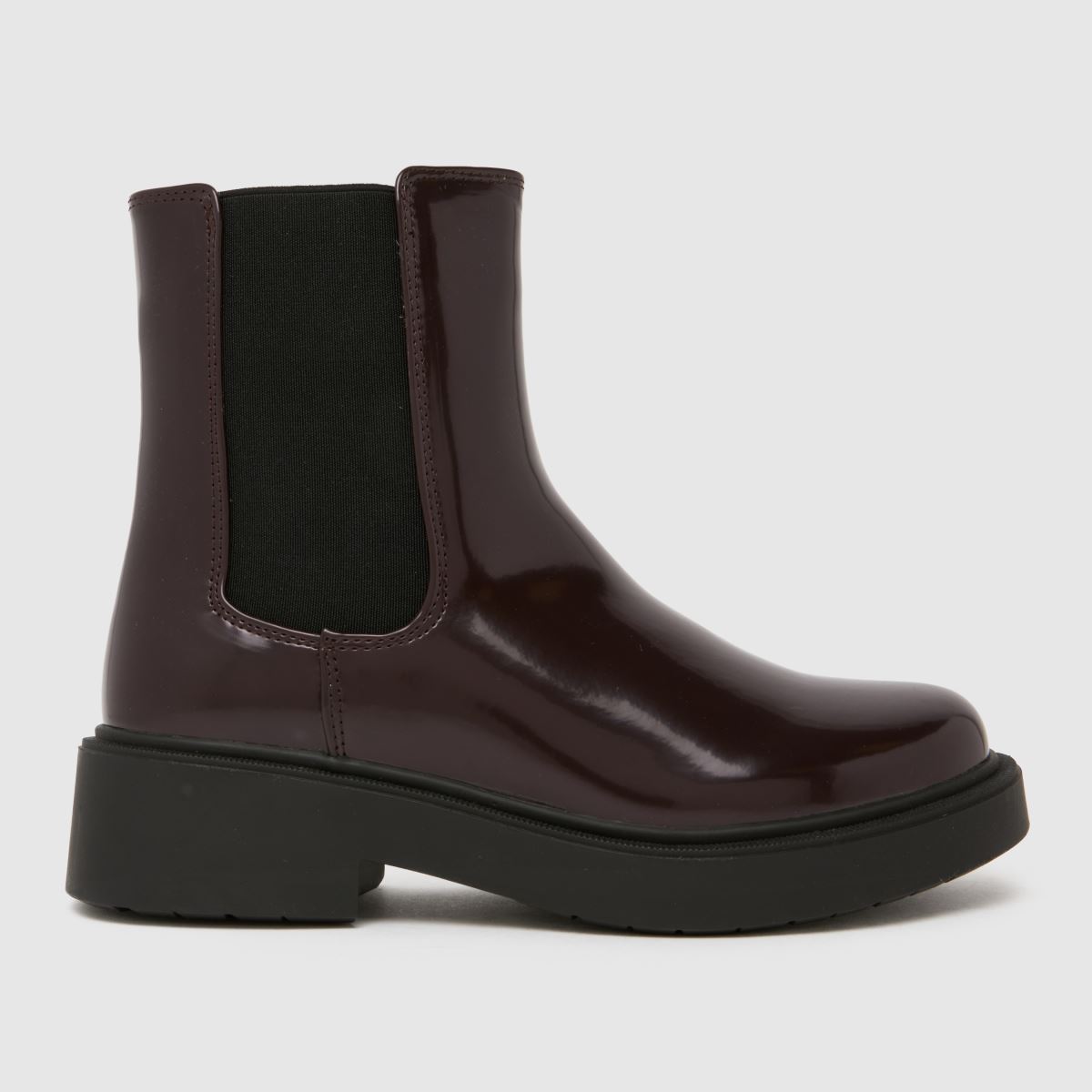 schuh  Wide Fit Amia Chelsea in Burgundy schuh  Wide Fit Amia Chelsea in Burgundy