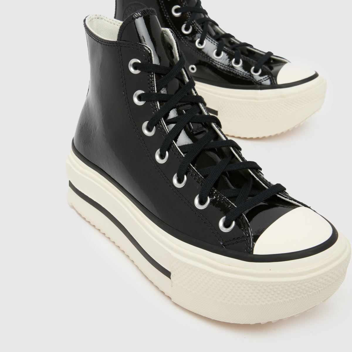 Converse  All Star Lift Double Stack in Black & White Converse  All Star Lift Double Stack in Black & White