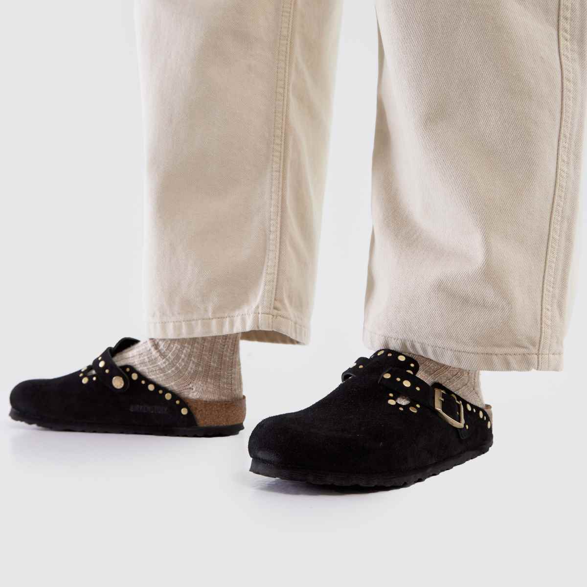 BIRKENSTOCK  Boston Rivet in Black BIRKENSTOCK  Boston Rivet in Black