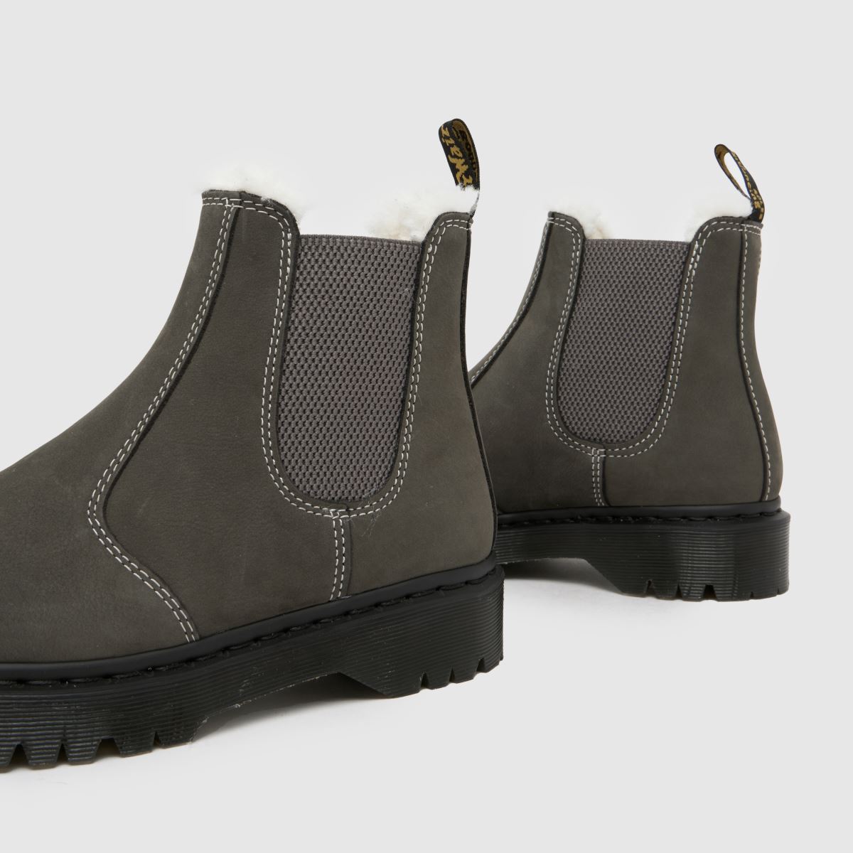Dr Martens  2976 Bex Fur Lined Chelsea in Dark Grey Dr Martens  2976 Bex Fur Lined Chelsea in Dark Grey