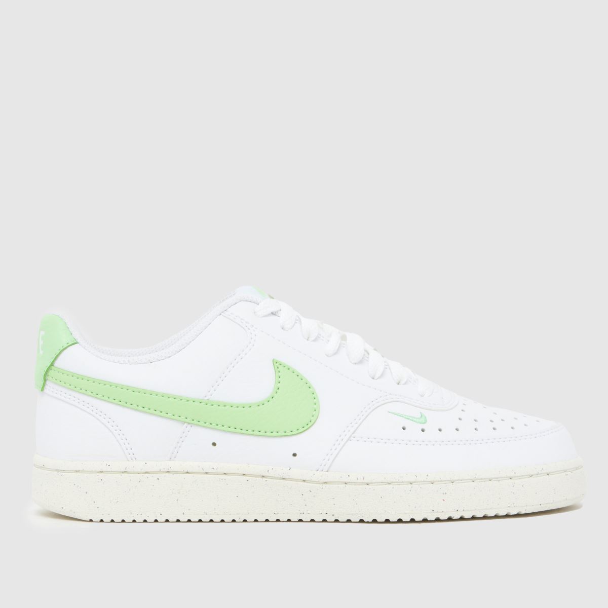 Nike  Court Vision in White & Green Nike  Court Vision in White & Green