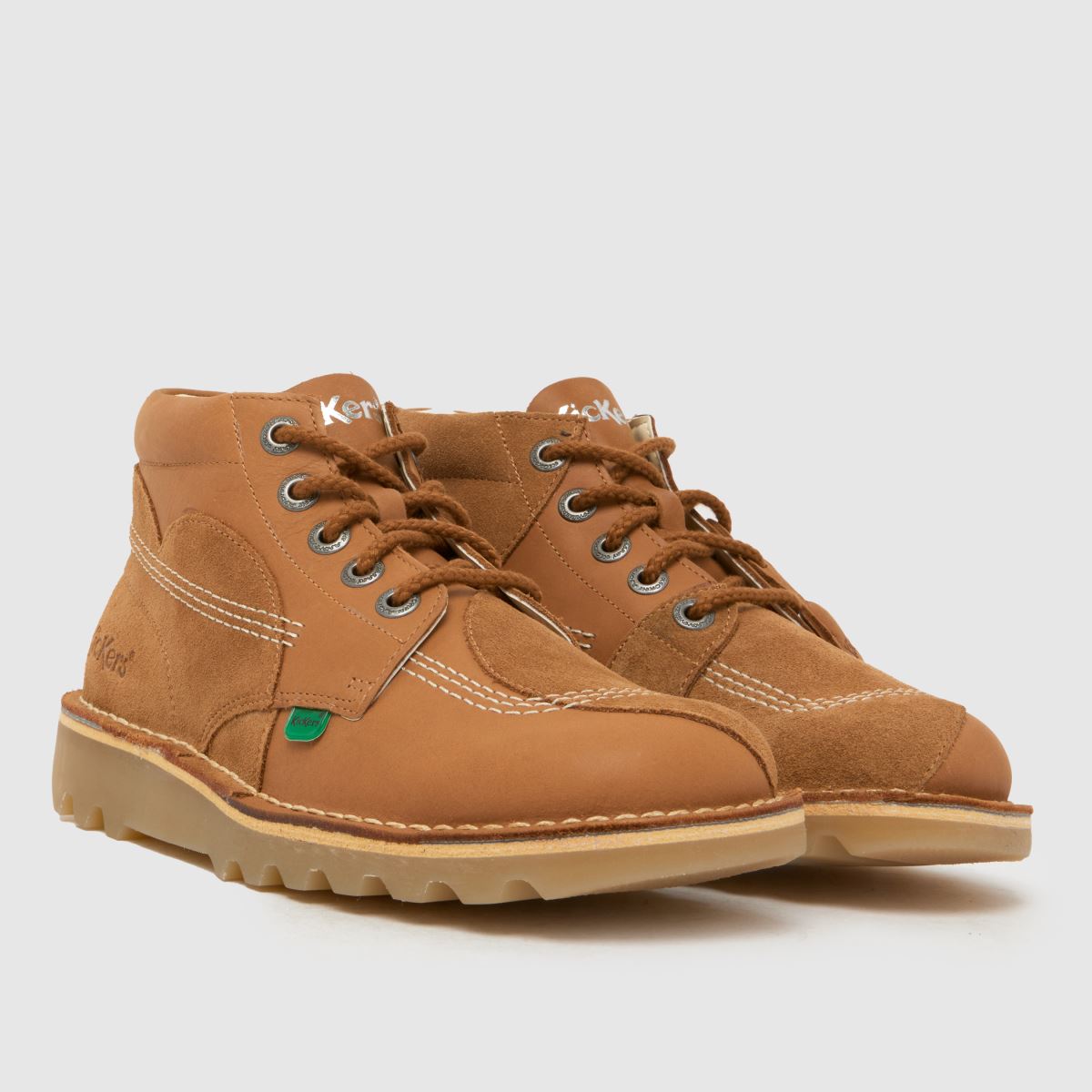 Kickers Classics  Kick Hi Stitch in Tan Kickers Classics  Kick Hi Stitch in Tan