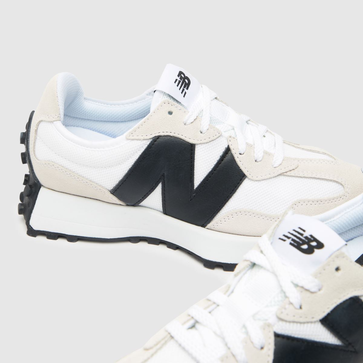 New Balance  327 in White & Black New Balance  327 in White & Black
