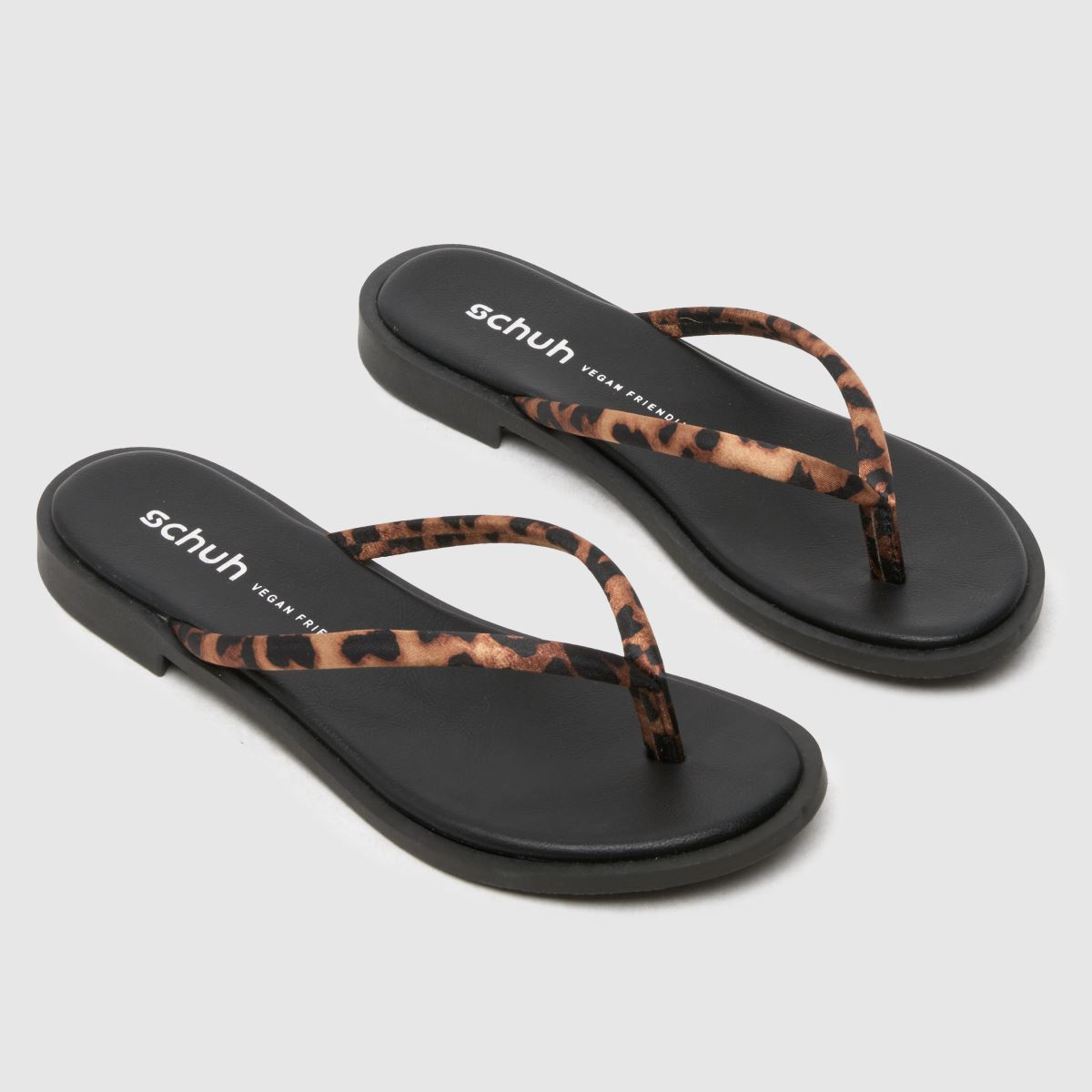 schuh  Tulia Toe Post in Black & Brown schuh  Tulia Toe Post in Black & Brown