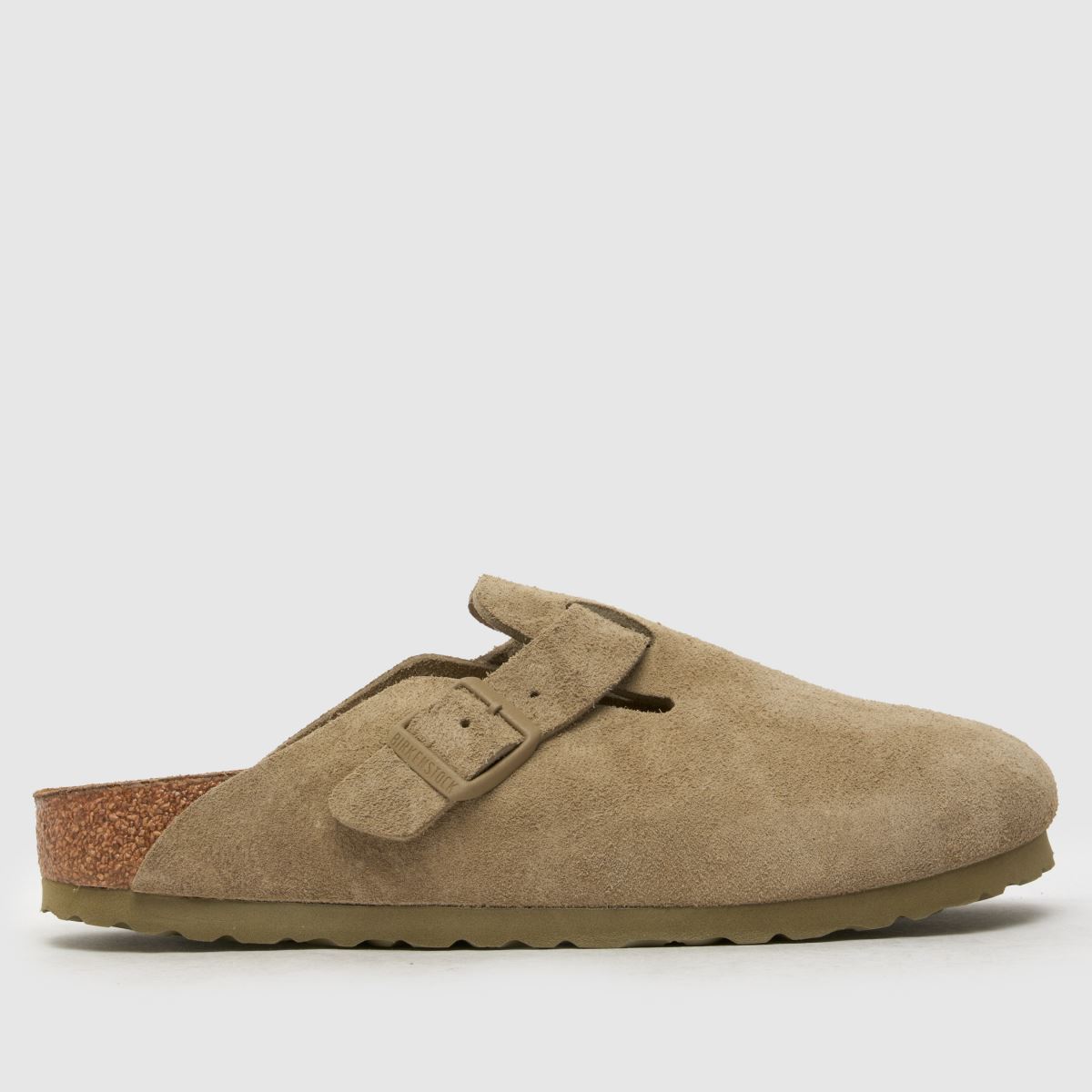BIRKENSTOCK  Boston Narrow Fit Clog in Khaki BIRKENSTOCK  Boston Narrow Fit Clog in Khaki