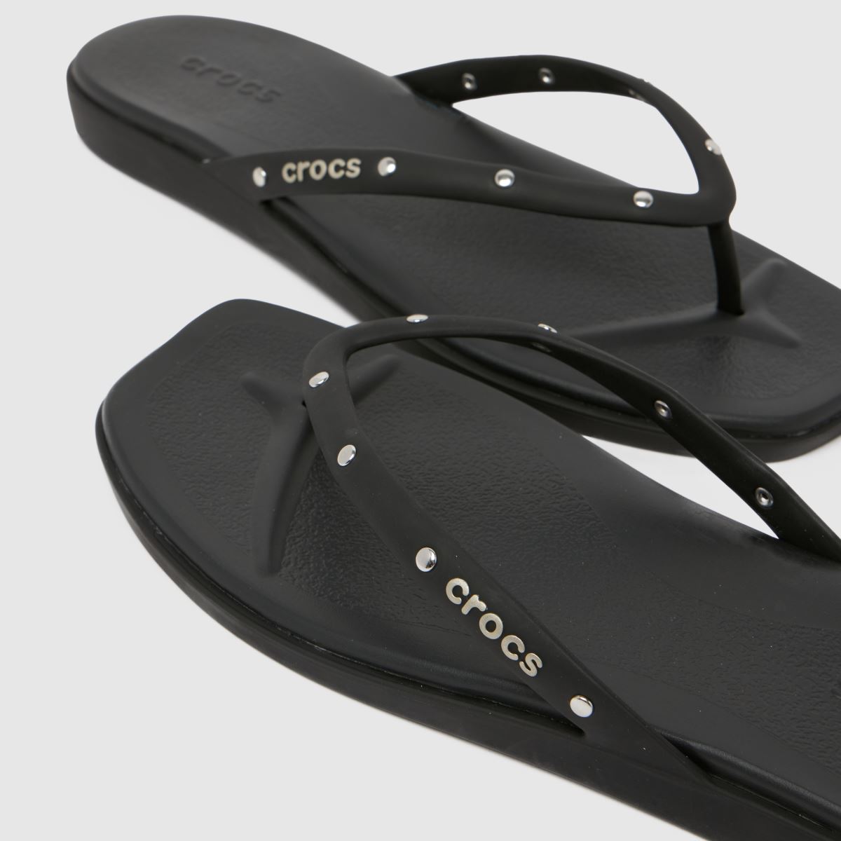 Crocs  Miami Studded Flip in Black Crocs  Miami Studded Flip in Black