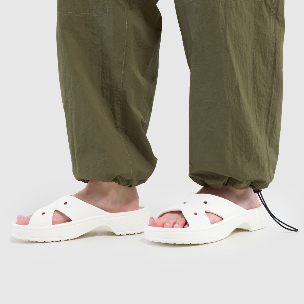 Crocs  Cross Strap in White Crocs  Cross Strap in White