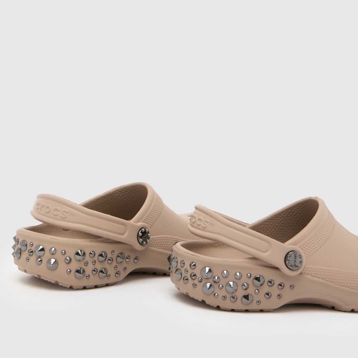Crocs  Classic Studded Clog in Taupe Crocs  Classic Studded Clog in Taupe