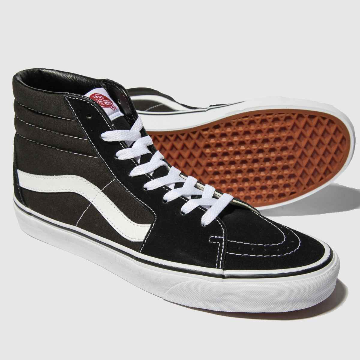 Vans  Sk8-Hi in Black & White Vans  Sk8-Hi in Black & White
