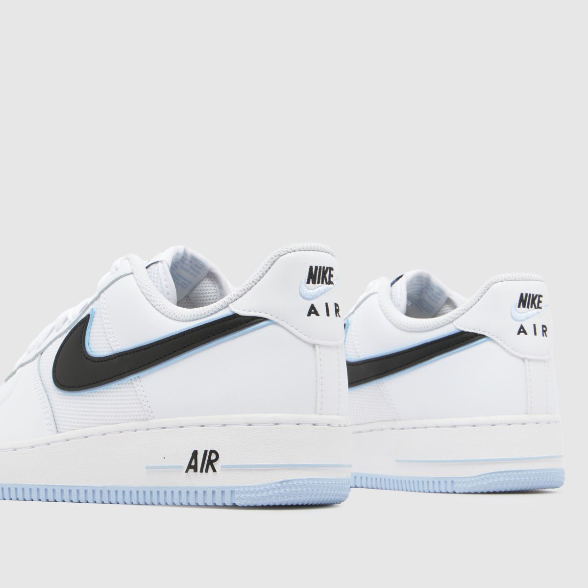Nike  Air Force 1 in White & Navy Nike  Air Force 1 in White & Navy