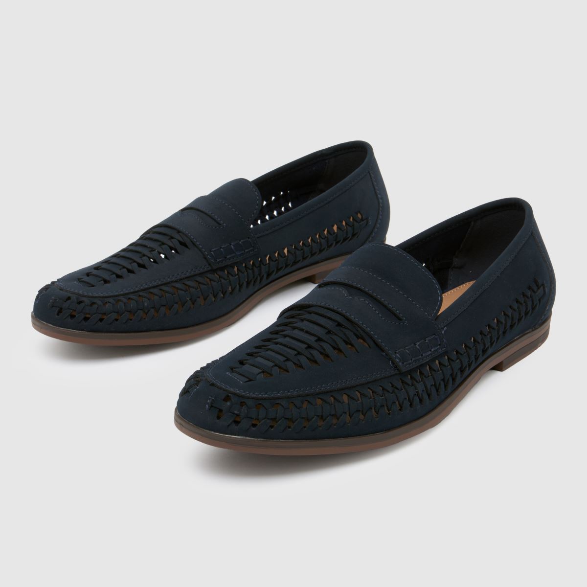 schuh  Reem Woven Loafer in Navy schuh  Reem Woven Loafer in Navy