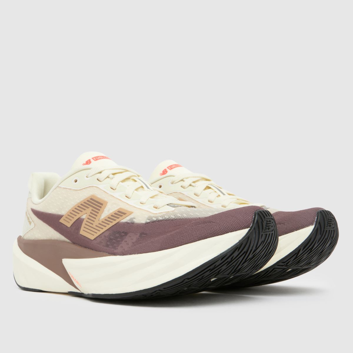 New Balance  FuelCell Rebel v5 in Beige & Brown New Balance  FuelCell Rebel v5 in Beige & Brown