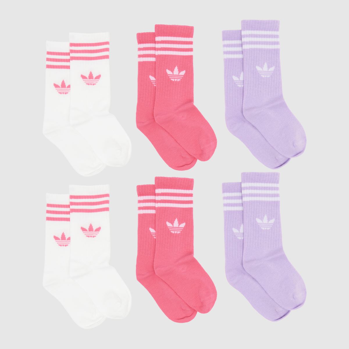 adidas  Kids Originals Stripe Sock 6PK in Multi adidas  Kids Originals Stripe Sock 6PK in Multi