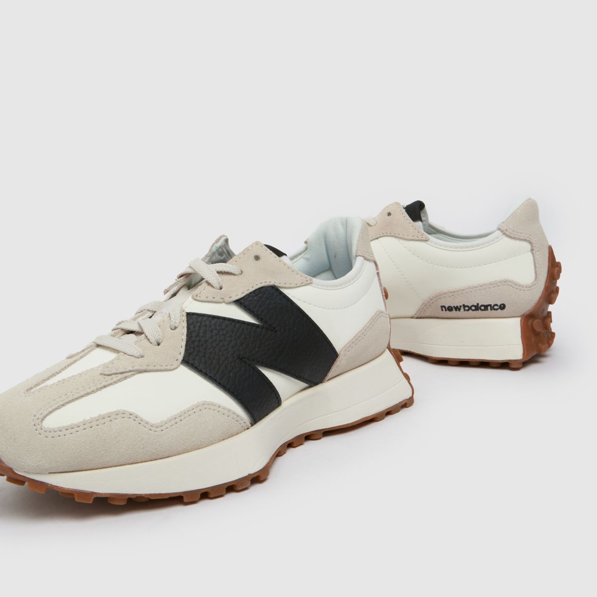 New Balance  327 in White & Black New Balance  327 in White & Black