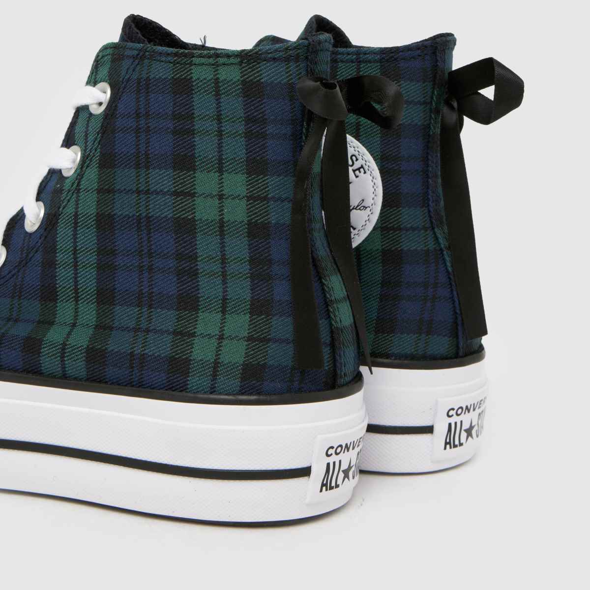 Converse  All Star Lift Plaid in Navy Multi Converse  All Star Lift Plaid in Navy Multi