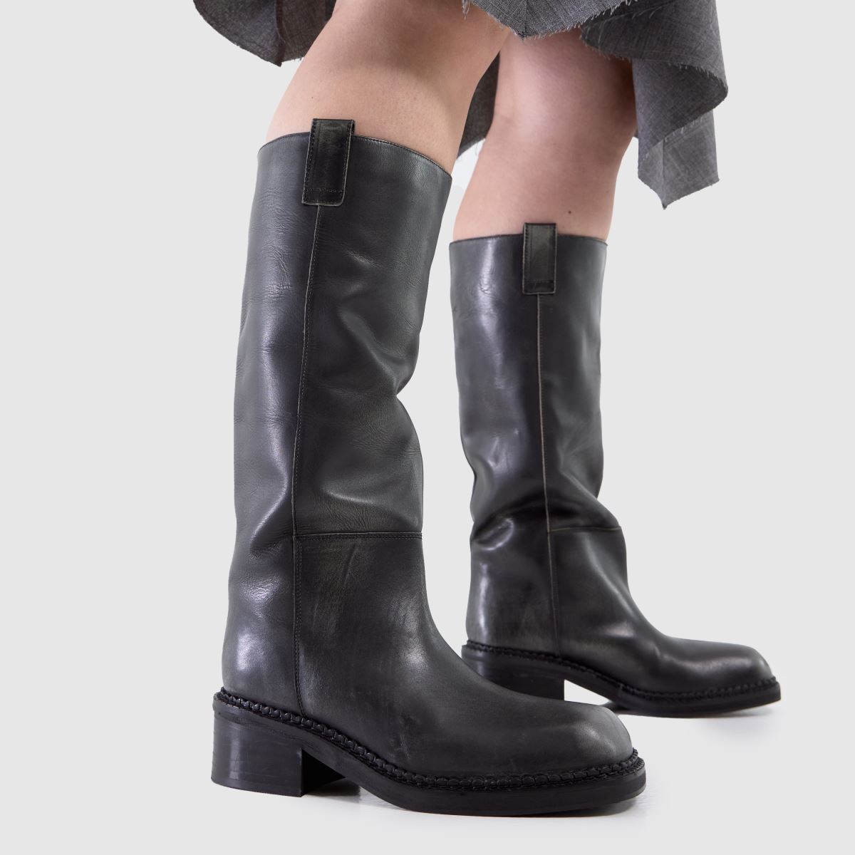 schuh  Doria Leather Knee High in Black schuh  Doria Leather Knee High in Black