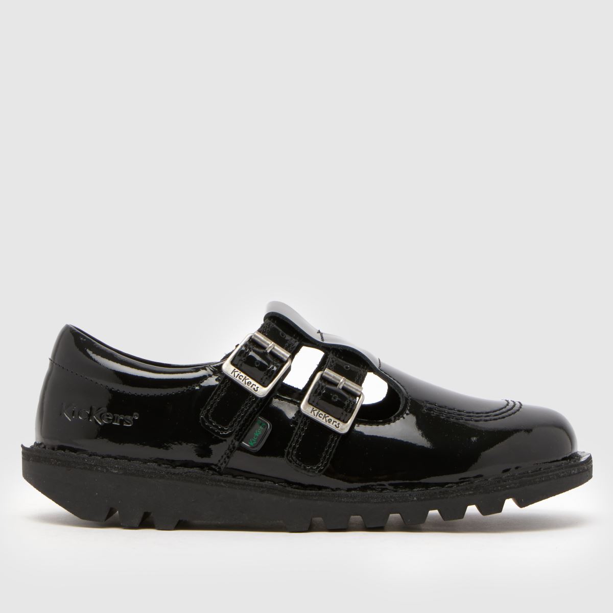 Kickers  Double Patent T-Bar in Black Kickers  Double Patent T-Bar in Black