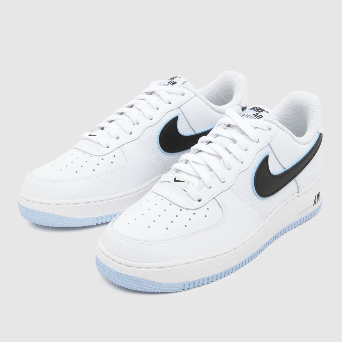 Nike  Air Force 1 in White & Navy Nike  Air Force 1 in White & Navy