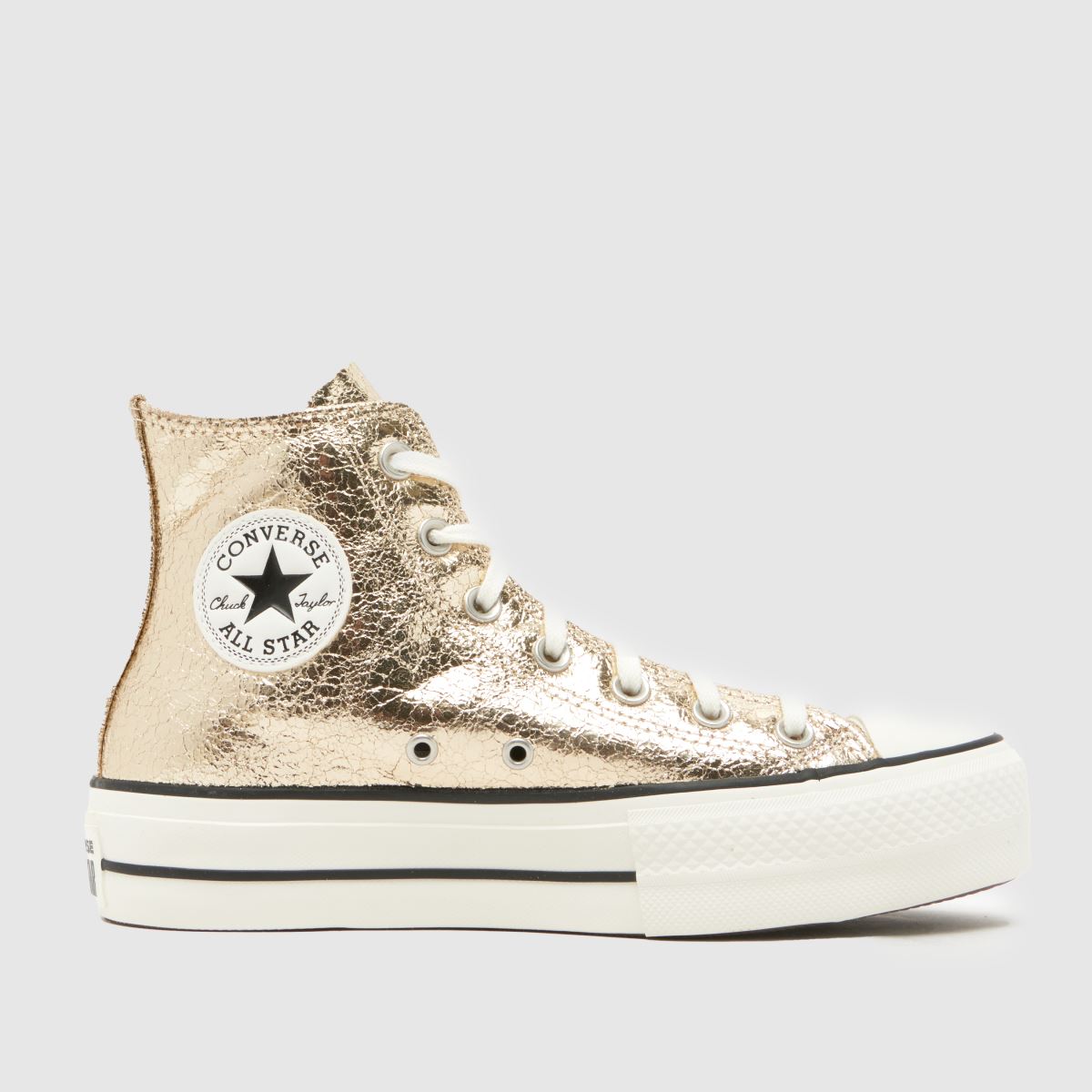 Converse  All Star Lift Elevated Shine in Gold Converse  All Star Lift Elevated Shine in Gold