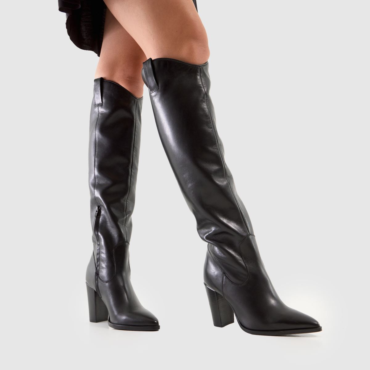 schuh  Doreen Leather Western in Black schuh  Doreen Leather Western in Black