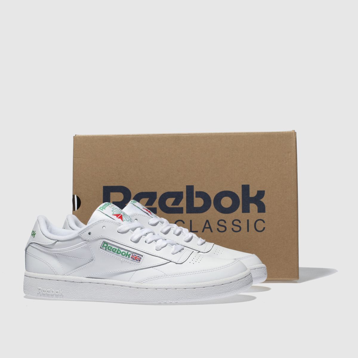 reebok  Club C 85 in White & Green reebok  Club C 85 in White & Green