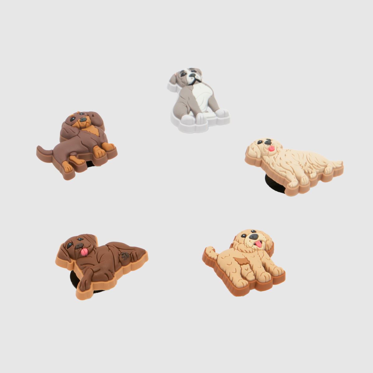 Crocs  Jibbitz Doggie Doodle 5 Pack in Beige Multi Crocs  Jibbitz Doggie Doodle 5 Pack in Beige Multi