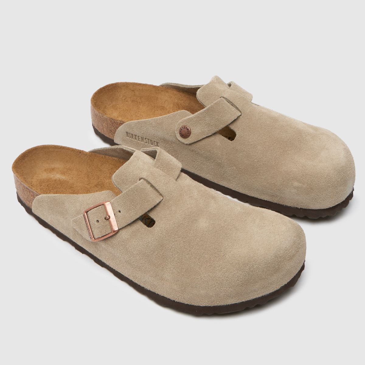 BIRKENSTOCK  Boston Clog in Taupe BIRKENSTOCK  Boston Clog in Taupe