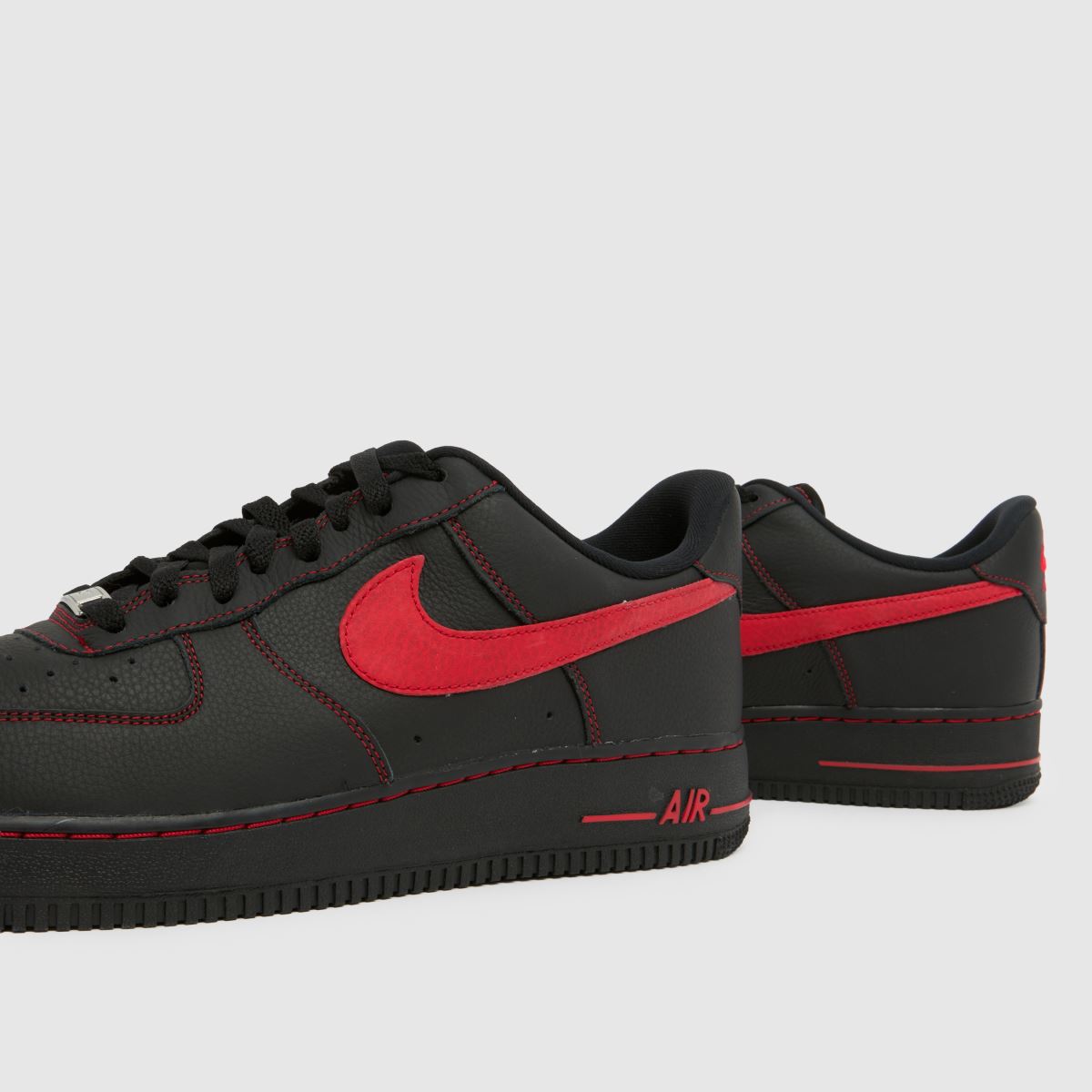 Nike  Air Force 1 in Black & Red Nike  Air Force 1 in Black & Red