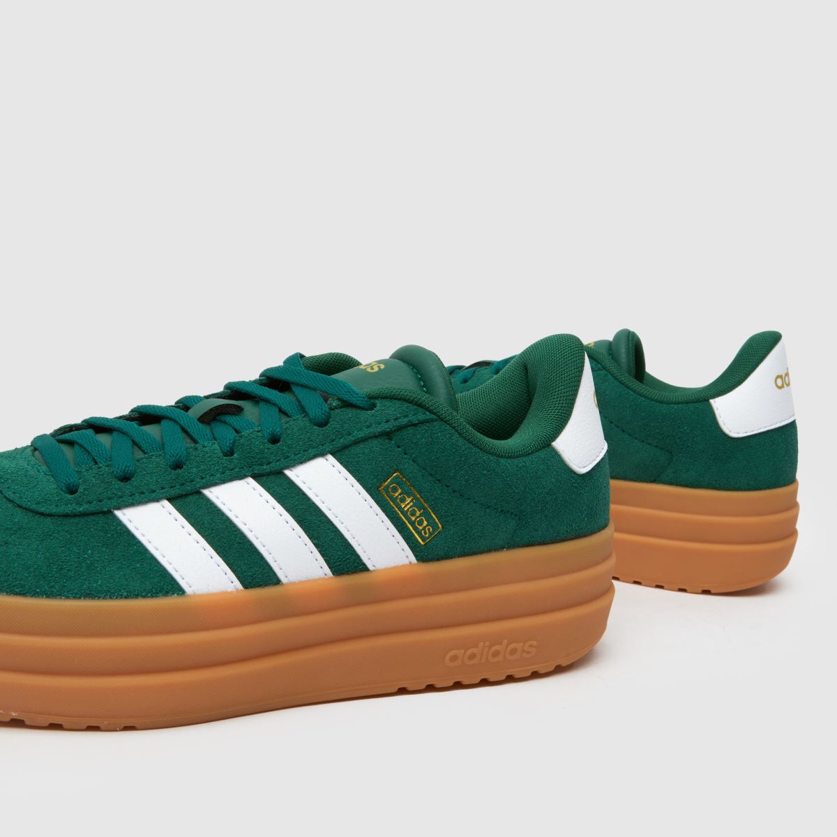 adidas  VL Court Bold in White & Green adidas  VL Court Bold in White & Green