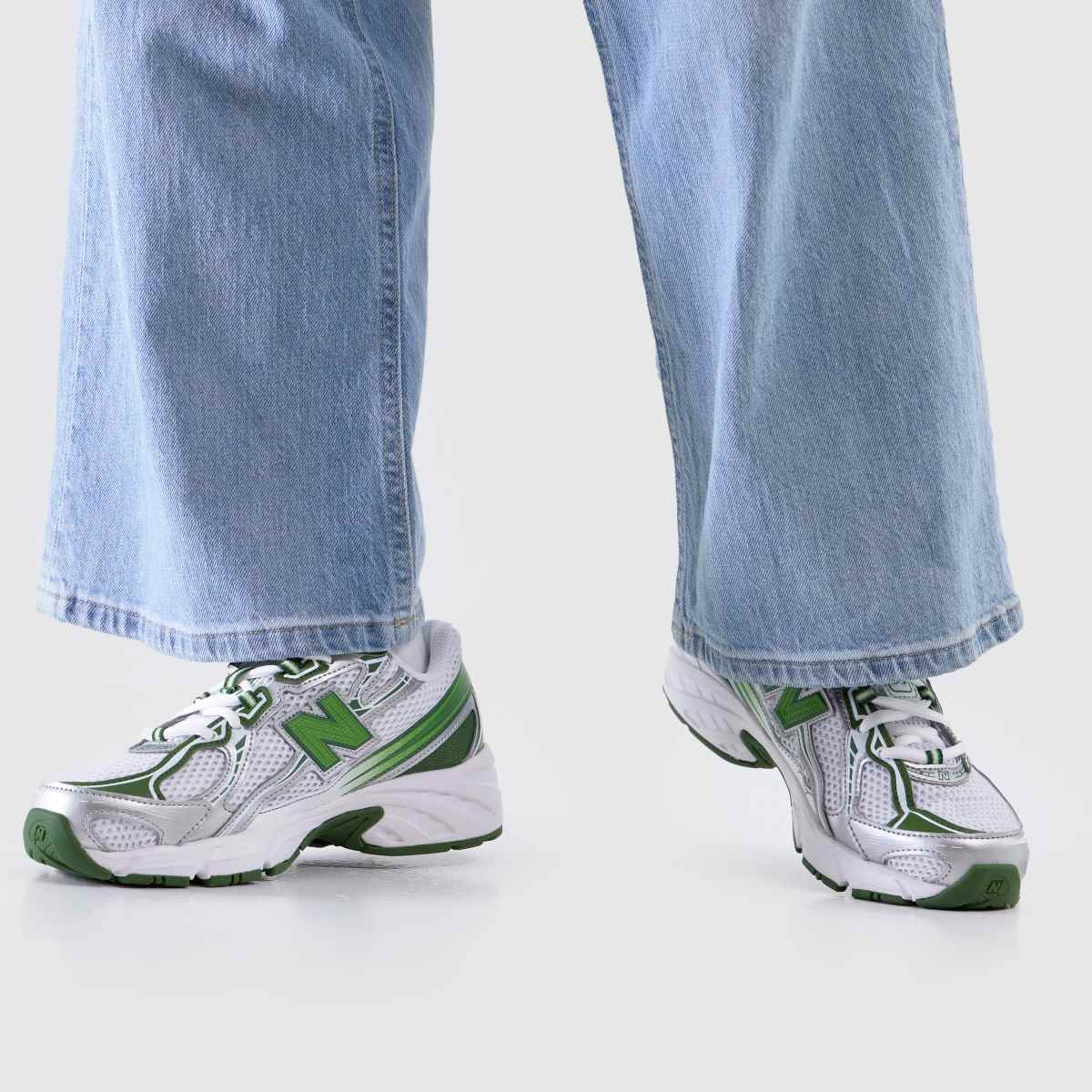 New Balance  740 in White & Green New Balance  740 in White & Green