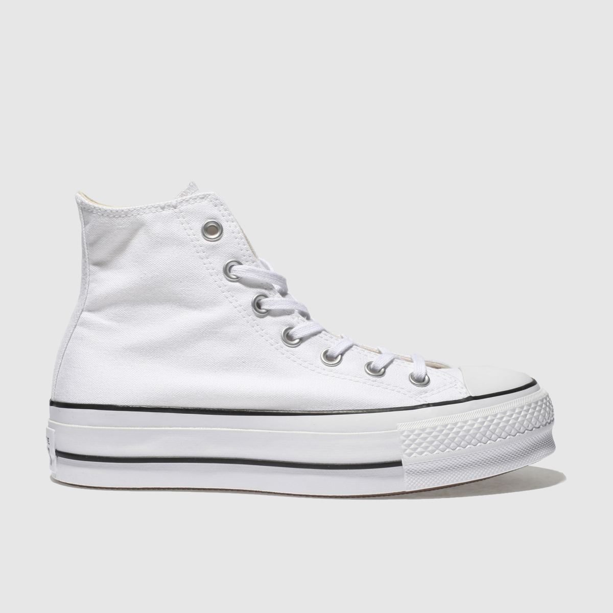 Converse  All Star Lift Hi in White Converse  All Star Lift Hi in White