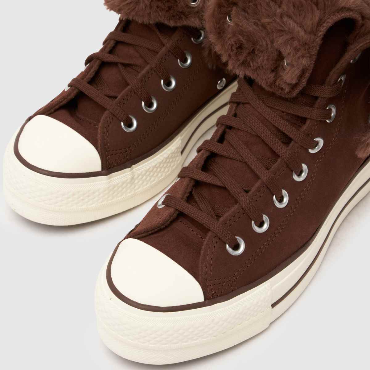 Converse  All Star Fold Over Lift in Brown Converse  All Star Fold Over Lift in Brown
