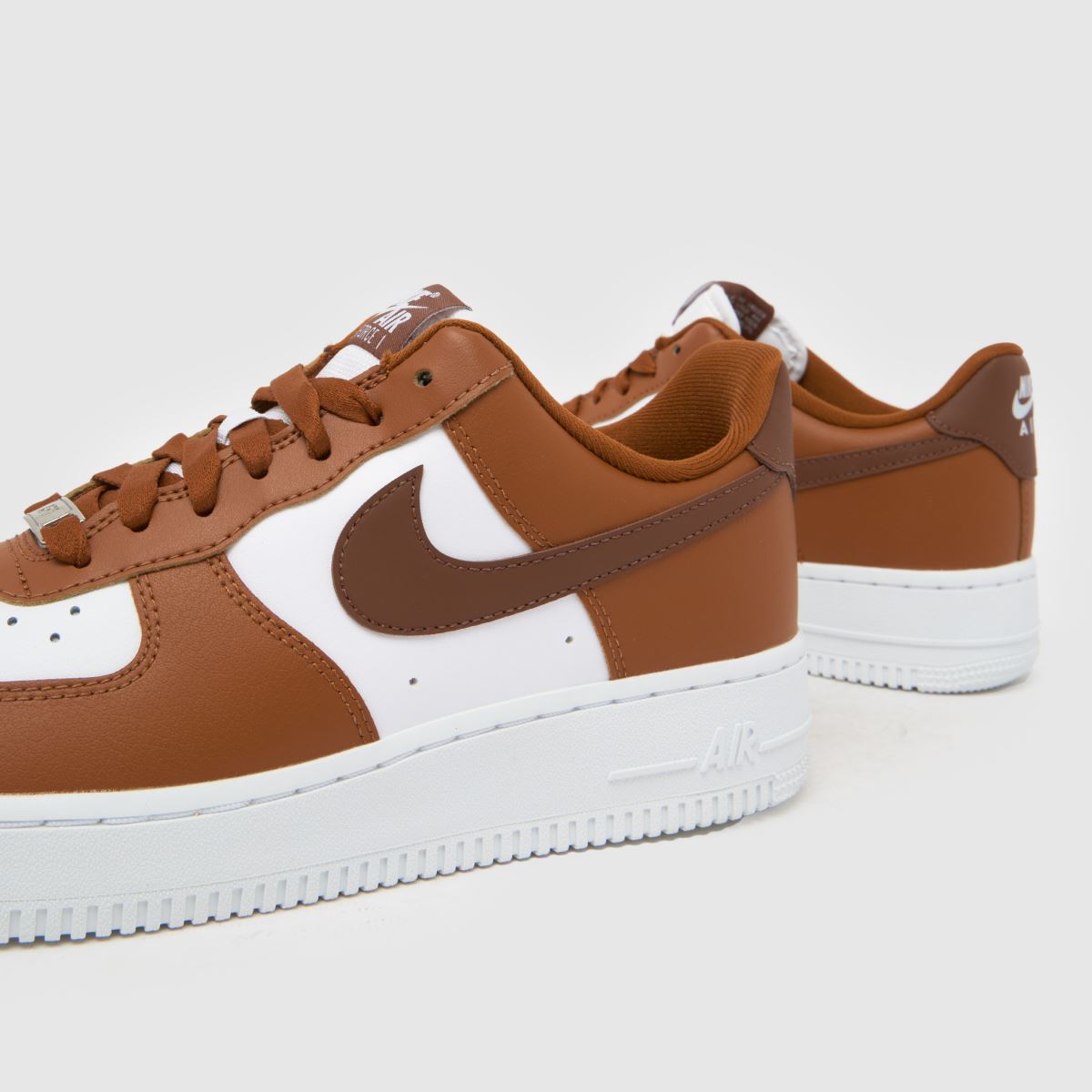 Nike  Air Force 1 in Brown & White Nike  Air Force 1 in Brown & White