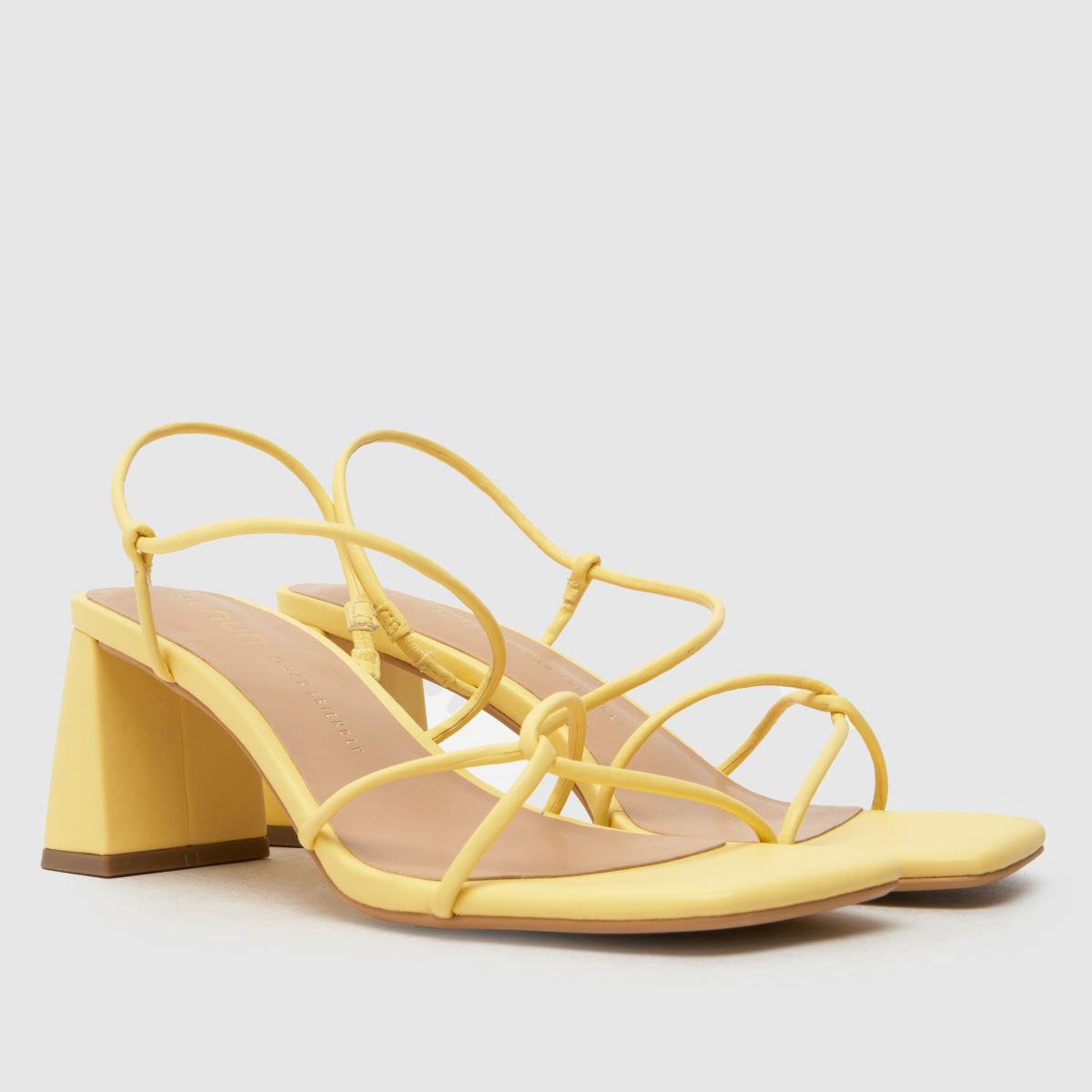 schuh  Shiloh Strappy Block in Pale Yellow schuh  Shiloh Strappy Block in Pale Yellow