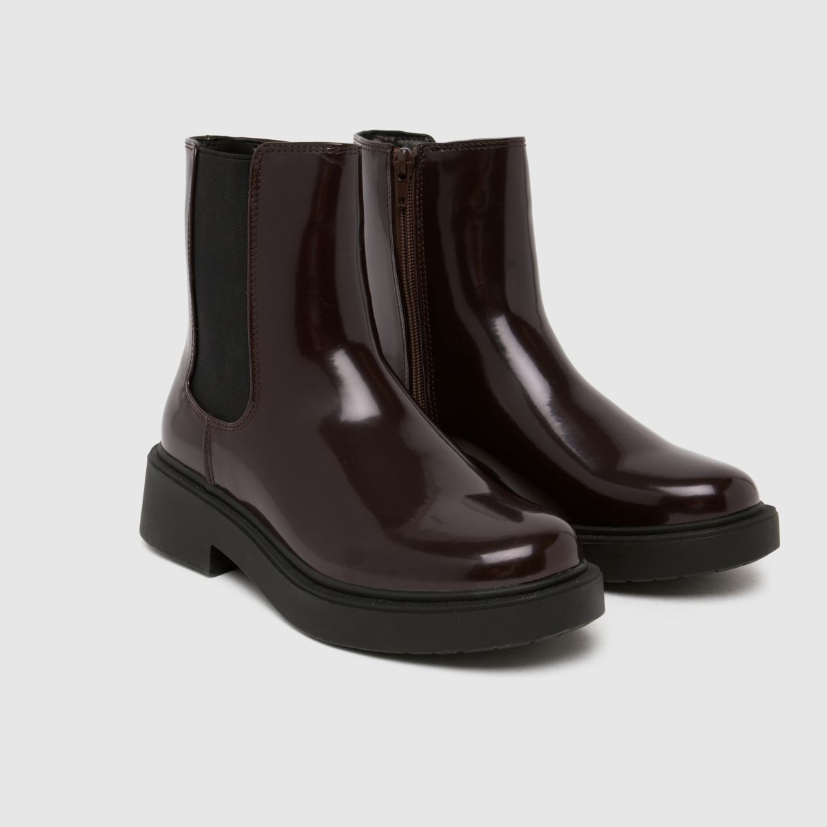 schuh  Wide Fit Amia Chelsea in Burgundy schuh  Wide Fit Amia Chelsea in Burgundy