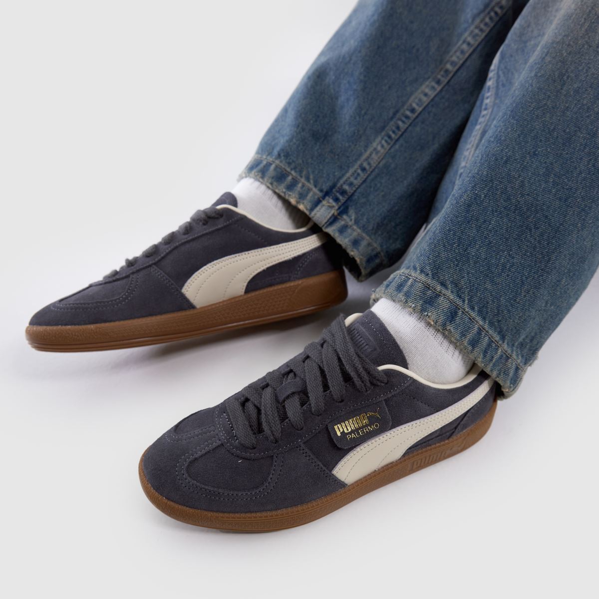 PUMA  Palermo in Dark Grey PUMA  Palermo in Dark Grey