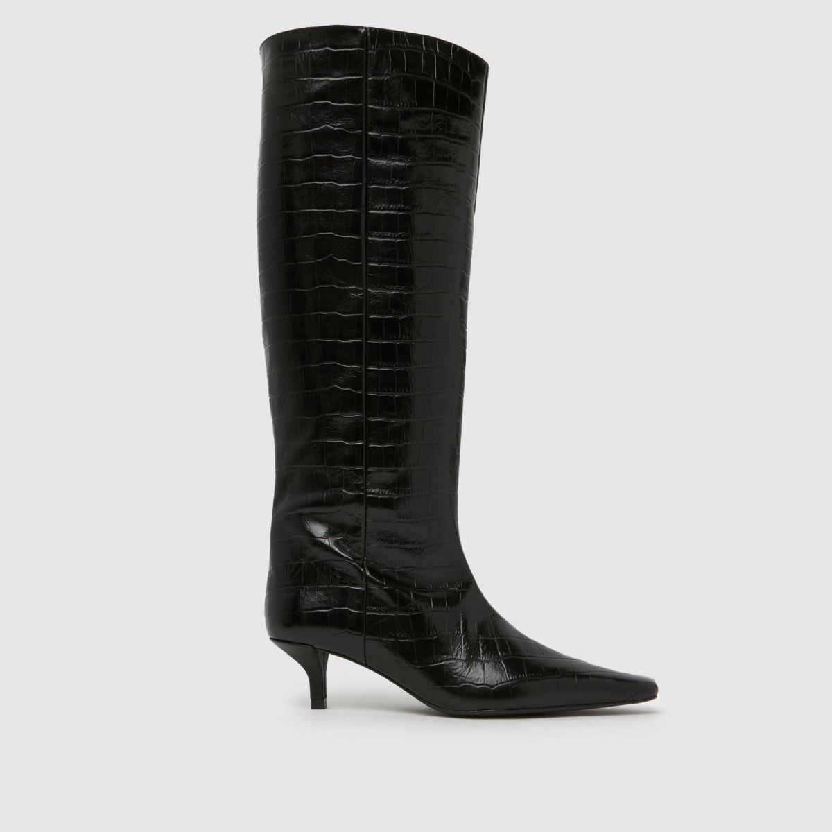 schuh  Darce Leather Wide Leg Knee in Black schuh  Darce Leather Wide Leg Knee in Black