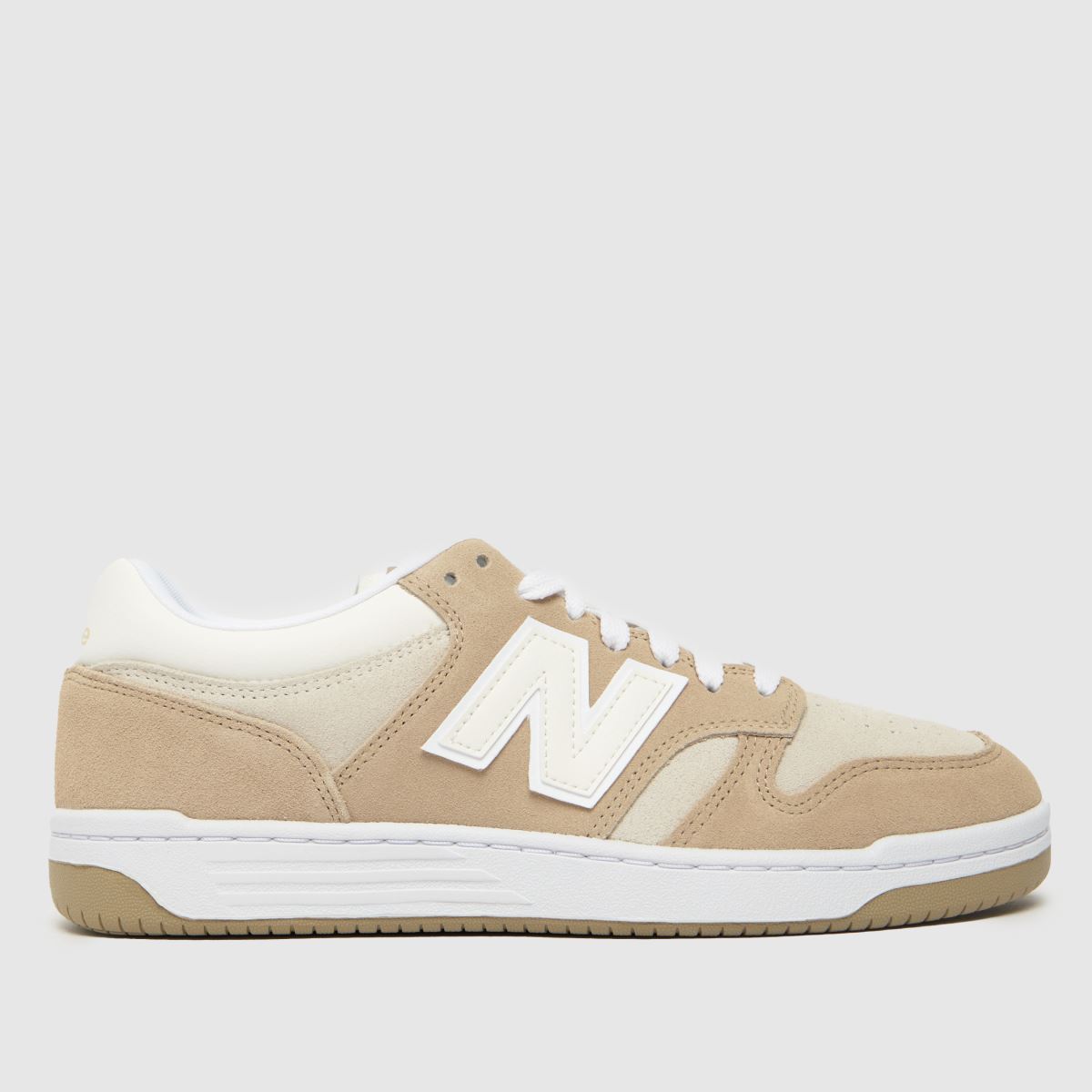 New Balance  480 in White & Beige New Balance  480 in White & Beige